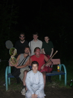 Треугольник смерти. Игорь, Вова, я, Слафко, Напорыч, Оля.