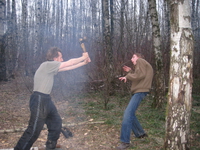 Съемки отечественного фильма ужасов "Топор".