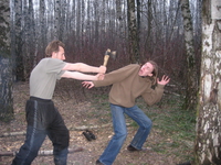 Съемки отечественного фильма ужасов "Топор".