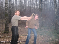 Съемки отечественного фильма ужасов "Топор".